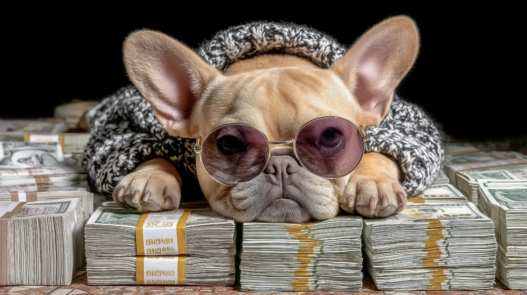 בולדוג צרפתי עשיר בית הכלבים