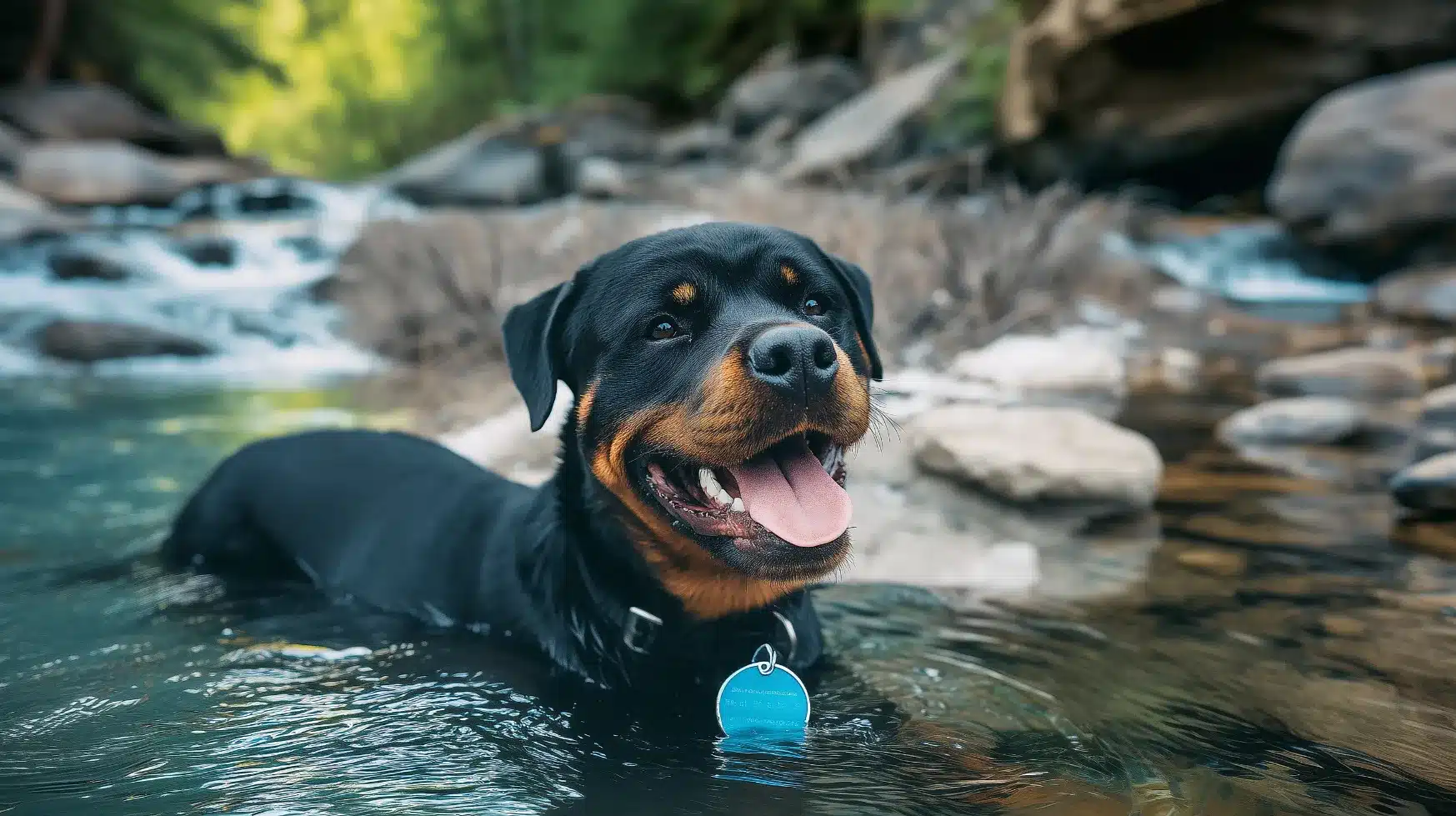 רוטווילר שוחה בית הכלבים