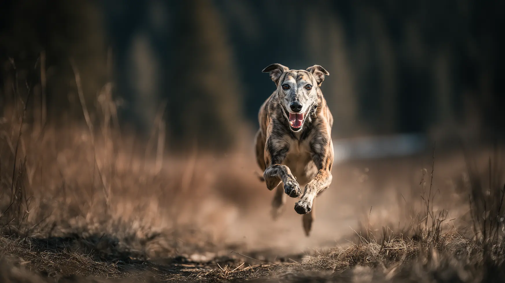 גרייהאונד בזמן ריצה בית הכלבים