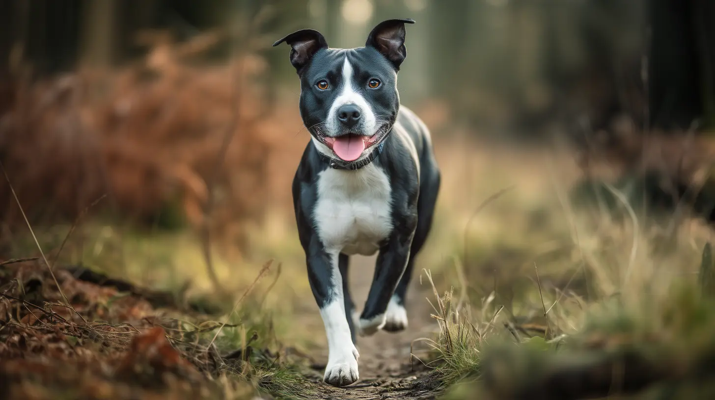סטאפורדשייר בול טרייר בטבע בית הכלבים