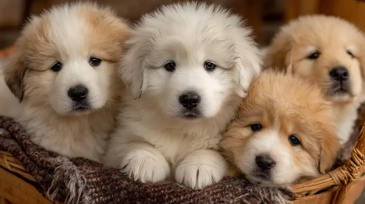 גורי כלב הרים פירנאי בית הכלבים