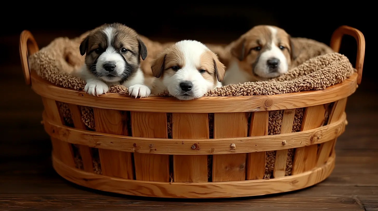 גורים של רועה קווקזי בית הכלבים