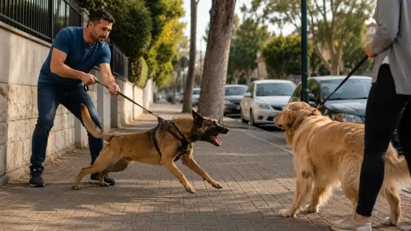 כלב תוקף כלבים ברחוב